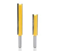 Mesee 2Pcs Fraises à Rainurer Droites en 8mm Tige, Fraises de Fraisage à Bois Mèche Routeur Droite Extra-longue Fraise Defonceuse à Menuiserie 51mm 76mm pour Travail du Bois