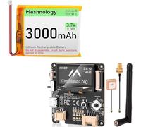 Meshnology Wio Tracker L1 Board avec batterie 3000 mAh - SX1262 nRF52840 Kit pour AR duino Meshtastic LoRa, Blue Tooth 5.0, GPS GNSS, OLED 1,3", batterie de type C, charge solaire