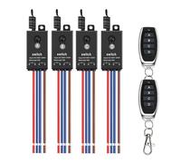 Meskliu Interrupteur sans fil 230V,3 Mini Relais radiocommandé Avec télécommande, AC 220V/230V/240V10A Commutateur a Distancesans fil,longue portée de 100m,Pour porte de garage,LED,store,lampe