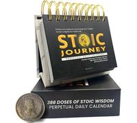 MESMOS Calendrier stoïque quotidien à 366, cadeaux inspirants pour homme, affirmations quotidiennes pour homme, décoration de bureau pour homme, cadeaux de motivation pour homme, accessoires de bureau