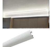 MESOVFCA Rainure de moulure en Aluminium pour éclairage indirect, Canal de moulure de corniche, diffuseur de lumière pour Applications au Plafond et au Mur