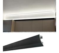 MESOVFCA Rainure de moulure en Aluminium pour éclairage indirect, Canal de moulure de corniche, diffuseur de lumière pour Applications au Plafond et au Mur