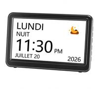 Mesqool Calendrier Numérique, Réveil Electronique avec Affichage de la Date, 20 Alarmes & 20 Rappels, Passage Automatique à l'heure d'été, 18 Sonneries, Horloge-Calendrier Electrique à Brancher