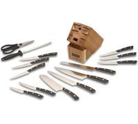 Messenblock Set Premium - Set de couteaux de cuisine - 15 pièces - Bois d'acacia