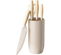 Messenset - Couteaux de cuisine - Pour cuisiner et découper - Lavables au lave-vaisselle - Coffret de 6 pièces - Argenté