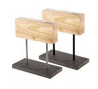 Messerblock Eiche/Naturstein magnetisch