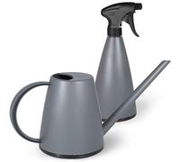 Mesto Lucky Stone Arrosoir 1L avec Mini Vaporisateur 0,79L | Spray & Arrosoir pour Plantes d'intérieur et Jardin | Soin des végétaux | Buse réglable | Usage intérieur et extérieur
