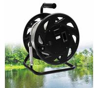 Mesure du Niveau d'Eau 10-300 m, Sondeur Portable pour Puits Profonds avec Sonde Fixe en Acier Inoxydable 316L, Ruban d'Acier, Buzzer, Indicateur Lumineux et Voltmètre(Black,20m)