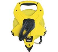 Stanley Mètre-ruban fibre de verre PowerWinder 2-34-775 60 m x 12,7 mm Boîtier ABS antichocs