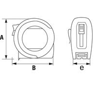 MESURE SAMFLEX 5 METRES BOITIER ZAMAC AV - SAMOUTILLAGE - U-519-A