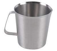 Mesurette de cuisine - Récipient doseur de 1000 ml en acier inoxydable 304 - Graduation intérieure en millilitres et en onces - Pour liquides et ingrédients secs - Avec poignée - Argenté
