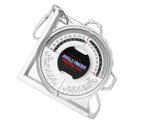 Mesureur D'angle Magnétique Multifonctionnel pour Pente, Construction | Calibrage Horizontal et Vertical, Plaque Haute Transparence, Cadran à Gravité Sensible, ABS Argenté