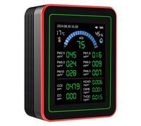 Mesureur de qualité de l'air : CO2, TVOC, HCHO, PM2.5, PM10, température, humidité