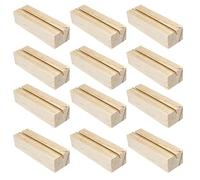 Mesybveo 12 Pièces Bois Porte-cartes, Porte-cartes de menu en bois de hêtre, Titulaire de carte position, porte-photo de plaque signalétique, support position, pour mariages, restaurants, conférences