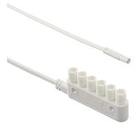 metabo 53111801 Elektra Mini câble d'extension avec répartiteur 6 Voies 230 V Longueur Plastique Blanc, Argenté, 6-fach 2000 mm