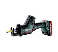 METABO 602366800 - Sierra de sable motor sin escobillas a batería 18V 2x LiHD 4,0Ah Li-Ion SSE 18 LTX BL Compact con maletín