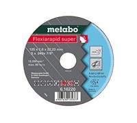 METABO 616216000 - Disco de tronzar para amoladora angular Flexiarapid Super A60-U-BF Inox HidroResist. plano Ø 115 x 1,0 x 22,22 mm (Envase de 25 Ud)