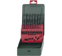 Metabo 627151000 HSS Jeu de forets pour le métal 19 pièces 1 mm, 1.5 mm, 2 mm, 2.5 mm, 3 mm, 3.5 mm, 4 mm, 4.5 mm, 5 mm, 5.5 mm