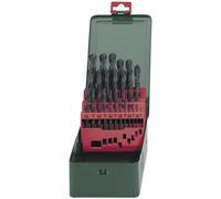 Metabo 627152000 HSS Jeu de forets pour le métal 25 pièces 1 mm, 1.5 mm, 2 mm, 2.5 mm, 3 mm, 3.5 mm, 4 mm, 4.5 mm, 5 mm, 5.5 mm, 6 mm, 6.5 mm, 7 mm, 7.5 mm, 8