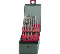 Metabo 627154000 HSS Jeu de forets pour le métal 25 pièces 1 mm, 1.5 mm, 2 mm, 2.5 mm, 3 mm, 3.5 mm, 4 mm, 4.5 mm, 5 mm, 5.5 mm, 6 mm, 6.5 mm, 7 mm, 7.5 mm, 8