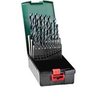 Metabo 627667000 Jeu de forets pour le métal 25 pièces 1 mm, 1.5 mm, 2 mm, 2.5 mm, 3 mm, 3.5 mm, 4 mm, 4.5 mm, 5 mm, 5.5 mm, 6 mm