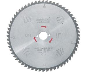 Metabo 628222000 - Panneau de particules - Bois dur - Panneau MDF - Contreplaqué - Bois tendre - 25,4 cm - 3 cm - 1,8 mm - 2,4 mm - KS 254 Plus KGS 254 M KGS 254 Plus KGS 254 I Plus (628222000)