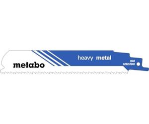 METABO 628257000 - Blister de 5 hojas de sierra de sable para Chapas, Profes. tubos,perfil. Triscado, fresado, cortes rectos BiM 150 x 1,1 mm