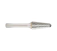 METABO 628365000 - Fresa cónica con cabeza esférica dentado en cruz 8 x 70 mm longitud trabajo 25,4 mm vástago de 6 mm
