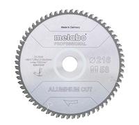 Metabo Lame de scie circulaire ALUMINIUM CUT PROFESSIONAL 216 x 30 x 1,8 mm 58 dents 1 pièce