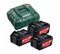 Metabo 685049000 Set De Démarrage 18V Li-Ion (3x Batterie 4.0Ah) + Chargeur