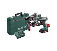 Metabo 685083000 Combo Set 15713 + Visseuse sans Fil Perforateur 2 Batteries Chargeur, Vert