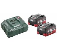 Metabo 685122000 Basic-Set 2 x LiHD 5.5 Ah Batterie pour outil et chargeur 18 V 5.5 Ah LiHD