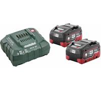 Metabo 685122000 Basic-Set 2 x LiHD 5.5 Ah Batterie pour outil et chargeur 18 V 5.5 Ah LiHD