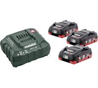 Metabo 685132000 Basic-Set 3 x LiHD 4.0 Ah Batterie pour outil et chargeur 4.0 Ah LiHD