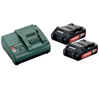 Metabo 685161000 Basic-Set 2 x 2.0 Ah Batterie pour outil 18 V 2.0 Ah Li-Ion