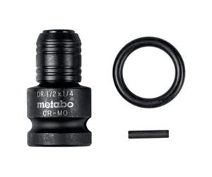 Metabo Adaptateurs de frappe 1/2" à 1/4" E6,3, 3 pièces, avec bague de fixation et goupille (628837000) Quantité:1