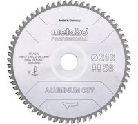 Metabo ALUMINIUM CUT PROFESSIONAL 628443000 Lame de scie circulaire 216 x 30 x 1.8 mm Nombre de dents: 58 1 pc(s)