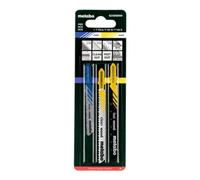 Metabo Assortiment 1 de lames de scies sauteuses, bois+métal, 3 pièces, HCS/HSS, 2 lames bois, 1 lame métal metabo Quantité:1