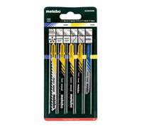 Metabo Assortiment 2 de lames de scies sauteuses, bois+métal+plastiques, 5 pièces, HCS/HSS, 4 lames bois, 1 lame métal metabo Quantité:1