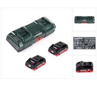 Metabo Basis Set: 2x Batteries LIHD 4,0Ah + Chargeur double ASC 145 DUO