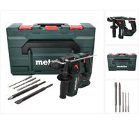 Metabo BH 18 LTX BL 16 Marteau perforateur sans fil 1,3 J SDS plus Brushless 18V + Coffret metaBOX + Set de 5 forets et burins - sans batterie, sans chargeur