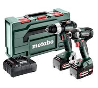Metabo BSLBL+SSWLT300BL - Taladro atornillador inalámbrico, llave de impacto inalámbrica + batería, cargador