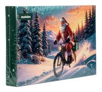 metabo Calendrier de l'Avent 2026 avec outils de vélo - Coffret cadeau 24 | Avec mini cliquet, embouts, rivet à chaîne, démonte-pneus, tendeur de rayons, outil de valve, sac de selle et lampe torche