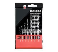 Metabo 627186000 7 pièces Foret universel métal, Pierre, Béton, bois, Brique 3 mm, 4 mm, 5 mm, 6 mm, 7 mm, 8 mm, 10 mm
