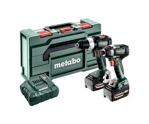 Metabo Comboset 2.8.8. 18V Li-ion Accu Perceuse-visseuse Et hocs Set (2x5.2Ah) Dans MetaBOX