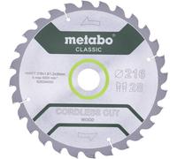 Metabo CORDLESS CUT WOOD CLASSIC 628284000 Lame de scie circulaire 216 x 30 x 1.2 mm Nombre de dents: 28 1 pc(s)