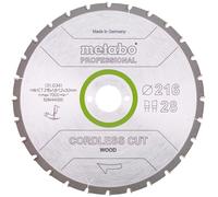 Metabo Lame de scie à bois CordlessCut Prof sans fil 216 x 30 x 1,2 mm Z28 628444000