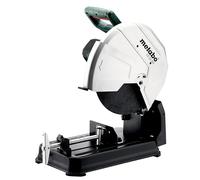 metabo CS 22-355 Tronçonneuse à Métaux, Scie à Disque 355 mm, 2200W | Coupe d onglet -15° à 45° pour tubes, profilés acier et fer, moteur robuste, avec pare-étincelles et bride rapide