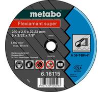 METABO 616115000 - Disco de tronzar para amoladora angular Flexiamant Super A36-T Metal plano Ø 230 x 2,5 x 22,22 mm