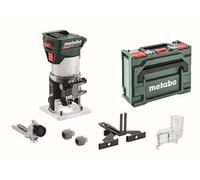 metabo Fraise à bordure sans fil FMV 18 LTX BL 8-18 V, moteur brushless, 4800-29000 tr/min, pince de serrage 6/8 mm, metaBOX 145 L, réglage précis de la profondeur, ergonomique - pour bois et